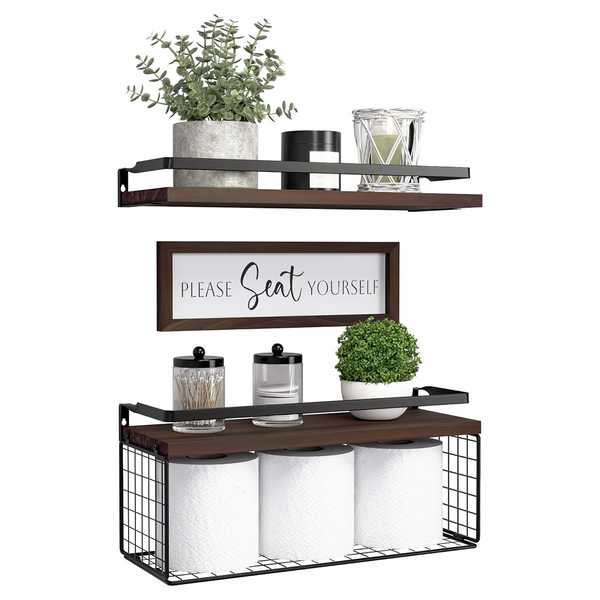 Stories Tansel Wood Floating Shelf Wayfair